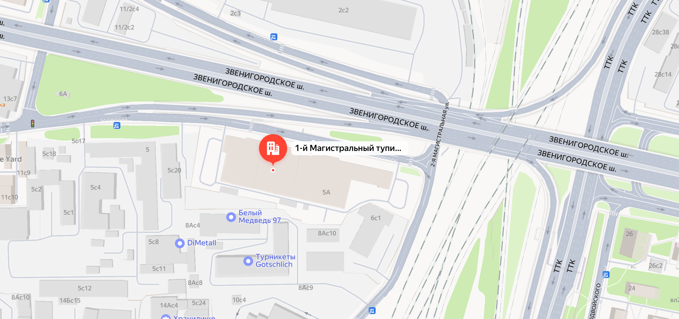 Карта расположения офиса МЕТХИМПРОМ